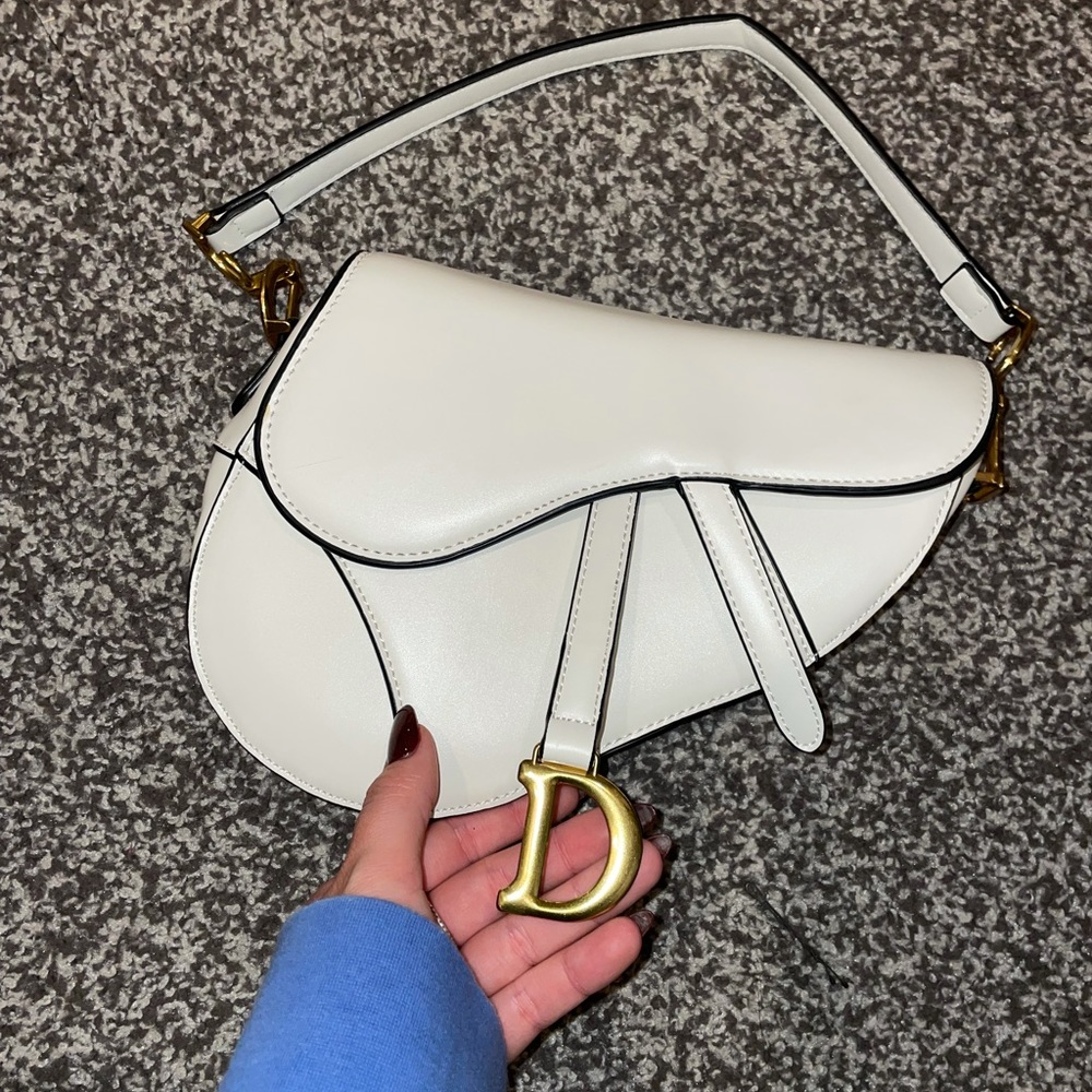 White Dior shoulder bag
